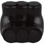 Morris Products Black Insulated Multi-Cable Connector – 3 Wire Ports, 2-14 Wire Range, Slotted Allen Hex – 1.6“ L x 1.5” H – Dual Entry