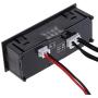 Car Temperature Clock - TOTMOX Car Clock 12V 3 in 1 Thermometers Voltmeter Gauge Electronic Clock LED Digital Display LCD Screen (Blue)