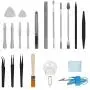 Syntus Electronic Repair Tool Kit with Magnetic Driver Kit, 80 in 1 Professional Precision Screwdriver Set with Portable Pouch for iPhone, iPad, MacBook, Gaming Console, Controller, Black