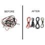 Simple Cord Cable Management Ties - (30) 8'' Reusable Self-Gripping Cord Straps - Organize Cables, Cords, and Wires - Simple Cord Organizer for Desks and Offices (Black)