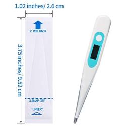 Digital Thermometer Probe Covers 3.75 x 1.02 Inches, Disposable Universal Electronic Thermometer Cover, Safe Thermometers Sleeve (240 Pieces)