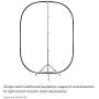 Fovitec Reversible Black and White Double-Sided Muslin Pop-Up Backdrop 5x6.5 for Headshot and Portrait Photography, Vlogging and Video Conferencing