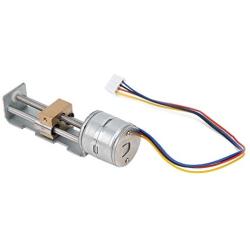 Mini Linear Stage Actuator, Small Slide Guide Rail Screw Lead Stepper Motor, Stepper Motor with Planetary Gearbox Reducer for Measuring Equipment, Printers