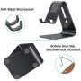 Upgraded Aluminum Cell Phone Stand, OMOTON C1 Durable Cellphone Dock with Protective Pads, Smart Stand Designed for iPhone 11 Pro Max XR XS 8 Plus 7 SE, iPad Mini, Android Phones, Black