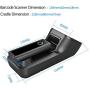 Symcode Bluetooth Wireless Barcode Scanner with Automatic scan window, 2D Cordless Bar Code Reader 400m Transmission Distance CMOS Imager Read 1D, 2D, QR Code, Data Matrix, PDF417 for Windows Mac Linu