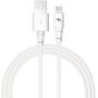 Tech Armor Apple MFi Certified Lightning Cable to USB A - 6FT White - Tough-Braided Extra-Strong Jacket - Sync/Charge iPhone & iPad