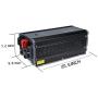 3000W Power Inverter Charger Pure Sine Wave Converter with AC Charger DC 12V in to AC 110V Out for Home Car RV Off-Grid Solar System