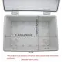 Zulkit Junction Box ABS Dustproof Waterproof IP65 Electrical Boxes Hinged Shell Outdoor Universal Project Enclosure Grey Clear Cover With Lock and Mounting Plate 11.8x7.9x6.3 inch(300x200x160mm)