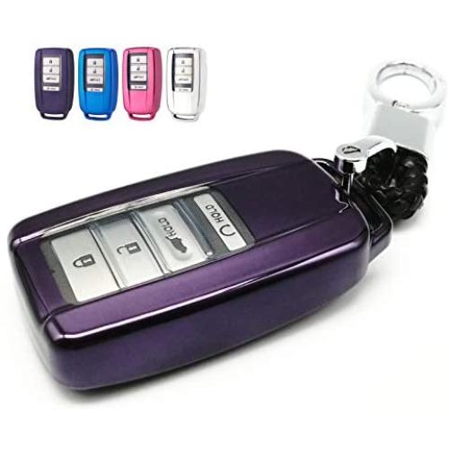 Cajek Black TPU Key Fob Cover Case Holder Skin Shell Protector for Acura RLX RDX MDX ILX TLX PLX NSX 2 3 4 Buttons Remote Control (Not Fit Engine Hold Key)