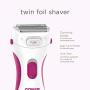 Conair Ladies Cordless Twin Foil Shaver with Pop-Up Trimmer