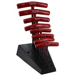 Bondhus 13389 Set of 8 Hex T-handles w/Stand, sizes 2-10mm