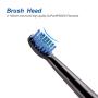 Black Electric Toothbrush Rechargeable for Adults 5 Modes Sonic Toothbrush with 2 Mins Timer and 4 Replacement Brushheads