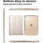 Valkit iPad 8th Generation Case, iPad 7th Generation Case, iPad 10.2 2020/2019 Case, Translucent Frosted Back Protective Smart Cover for 10.2'' iPad 8/7, Gold