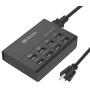 USB Charger, HITRENDS 8 Ports Charging Station 50W/10A Multi Port USB Charger Hub for Multiple Devices (5ft Cord, Black)