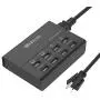 USB Charger, HITRENDS 8 Ports Charging Station 50W/10A Multi Port USB Charger Hub for Multiple Devices (5ft Cord, Black)