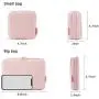 BAGSMART Cable Electronic Organizer 2Pcs Travel Packing Gadgets Bag Pouch for 7.9 inch ipad, Cables, Mouse, Phone, USB, SD Card (Pink)