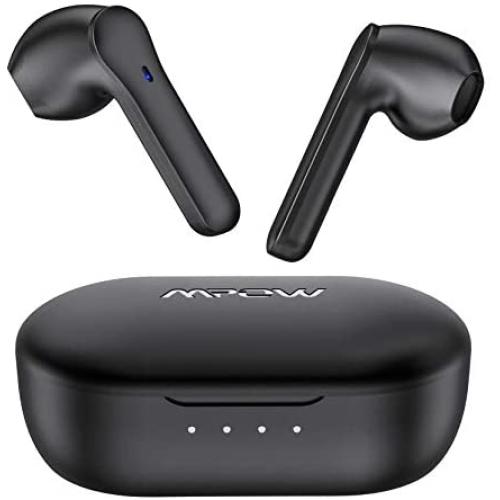 Wireless Earbuds, Mpow MX1 Bluetooth Headphones w/Wireless Charging Case/USB-C Charge, 4 Mics Noise Reduction in Ear Headset, 35H Playtime/Hi-Fi Stereo/Touch Control, IPX8 Waterproof Sport Earphones