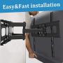 BLUE STONE Full Motion TV Wall Mounts TV Bracket for Most 32-65 Inch Flat Screen TVs, TV Mount with Articulating Dual Arms Tilt Swivel 14'' Extend, Wall Mount TV Bracket VESA 400x400mm TV Monitor Mount