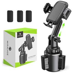 [Upgraded Version] Cup Holder Phone Mount,Miracase Long Neck Never Shake Car Cup Phone Holder Cradle Car Mount for iPhone 12/12 Pro max/11 Pro/XR/XS Max/X/8/7 Plus/6/Samsung S10/Note 9/S8/S7,GPS etc