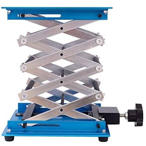 BAOSHISHAN Lab Scissors Platform 10x10 inch Height 5-27.5inch Bearing 35kg/77lbs Laboratory Jack Aluminium Oxide Scientific Lift Table (10x10x27.5inch/250x250x700mm)