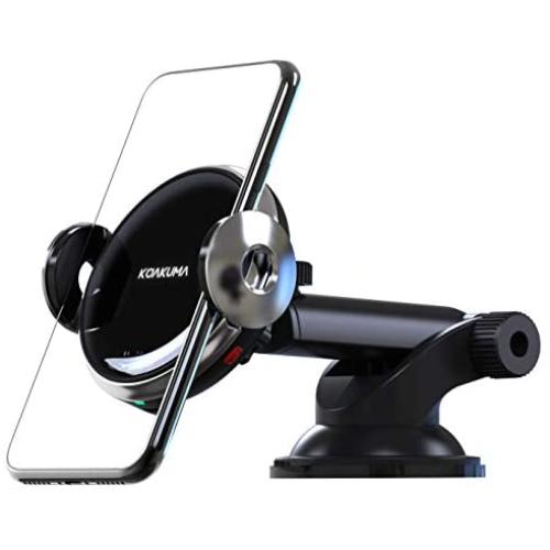 KOAKUMA Wireless Car Charger Mount, Automatic Clamping Wireless Charging Phone Holder for Car, 15W Qi-Certified Compatible iPhone 11 Pro Max/Xs Max/X/XS/XR/8, Samsung Galaxy S10/S10+/S9/S9+ Note9