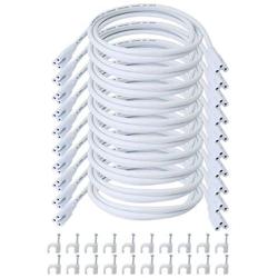 SinLoon T5 T8 LED Lamp Connecting Wire Ceiling Lights Daylight LED Integrated Tube Cable Linkable Cords for LED Tube Lamp Holder Socket Fittings with Cables(4.9FT/1.5M,10-Pack)