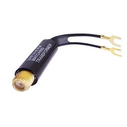 Fancasee (2 Pack Gold Plated) 75 Ohm to 300 Ohm UHF/VHF/FM Matching Transformer Converter Adapter with F Type Female Coax Coaxial Connector Plug Jack for Cable Wire Antenna TV