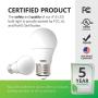 Sunco Lighting 4 Pack A15 LED Bulb, 8W=60W, 6000K Daylight Deluxe, Dimmable, 800 LM, E26 Base, Refrigerator & Fan Light - UL & Energy Star