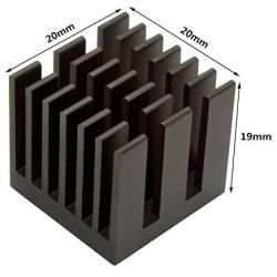 20pcs Aluminum Heatsink 20x20x19mm / 0.79x0.79x0.75 inches with Thermal Conductive Adhesive Tape for Electronic Chip MOS IC Diode Triode Cooling Heat Dissipation