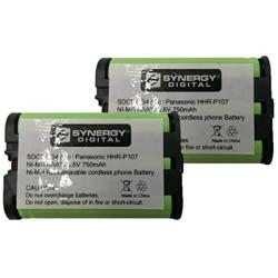 Synergy Digital Battery Works with Panasonic KX-TGA600B Cordless Phone Combo-Pack Includes: 2 x BATT-107 Batteries