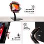 Premium Height-Adjustable Floor-to-Desk Security Kiosk Stand for Tablets, Black, For iPad 10.2 Inch, 11-Inch iPad Pro, iPad Air 3, iPad 5 & 6 & More (PAD-PARAFD)