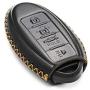 Vitodeco Leather Smart Key Fob Case Cover for 2020 Nissan Versa, Sentra, Altima, Maxima, Rogue, 2020 Infiniti Q50, Q60, QX50, QX60, QX80 and More Models (4 Buttons, Black) Vitodeco Leather Smart Key Fob Case Cover for 2020 Nissan Versa, Sentra, Altima, Maxima, Rogue, 2020 Infiniti Q50, Q60, QX50, QX60, QX80 and More Models (4 Buttons, Black)