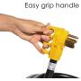 Houseables 50 Amp RV Extension Cord, Power Cords, 30 Feet Long, 1 Pack, Black, Yellow, SS2-50R Female Adaptor, 14-50P Male Plug, 50A Compatible, PVC, Electrical Cable, Wire, Charger, for Camper