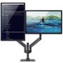 Bestand Premium Dual Monitor Stand - Dual Monitor Mount for LED LCD,Up to 17-27 Screen,Aluminum (Gray)