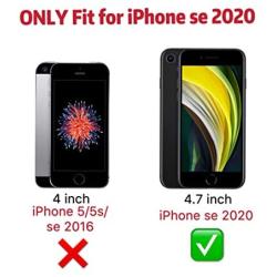 ORETECH Designed for iPhone SE 2020 Case with[2 x Tempered Glass Screen Protector] 360° Full Body Protection Cover Hard PC Soft Rubber Silicone for iPhone SE 2nd Generation (2020)-4.7- Gold
