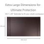 Non Slip Premium Leather Desk Mat Pad Blotter Protector 34 x 20 Inch, Office Desk Laptop Keyboard Mouse Mat Pad with Comfortable Writing Surface Waterproof and Side Rails