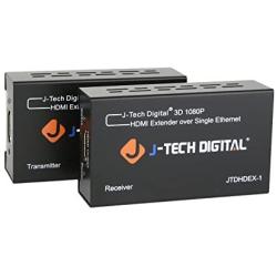 J-Tech Digital HDMI Extender By Single Cat 5E/6 Full Hd 1080P With Deep Color, EDID Copy, Dolby Digital/DTS