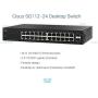 Cisco SG112-24 Desktop Switch with 24 Compact Gigabit Ethernet (GbE) Ports plus 2 Gigabit Ethernet combo mini-GBIC SFP, Limited Lifetime Protection (SG112-24-NA),Black