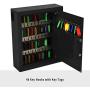 ANSLOCK 48 Hooks Key Cabinet with Digital Lock,Wall Mounted Key Lock Box Ideal for Homes Hotels Schools & Businesses