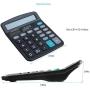 12 Digit Electronics Desktop Calculator, Solar Battery Dual Power Basic Office Calculator, Handheld Calculator with Large LCD Display Big Sensitive Button