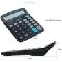 12 Digit Electronics Desktop Calculator, Solar Battery Dual Power Basic Office Calculator, Handheld Calculator with Large LCD Display Big Sensitive Button