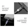 UGI Magnetic Charger Cable 3 in 1 Charging Cable Micro USB Type C USB C 6.6ft Nylon Braided LED Light Magnetic Phone Charging Cord Compatible with Android,Phone,Smartphone,Tablet,All Phone Devices
