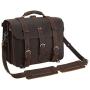 Polare Mens Full Grain Leather 16 Briefcase Shoulder Messenger Bag Fit 15.6 Laptop