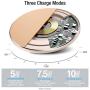 TOZO W1 Wireless Charger Thin Aviation Aluminum Computer Numerical Control Technology Fast Charging Pad Khaki (NO AC Adapter)