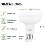 LED Bulb R30 or BR30 , 12W (100W Equivalent), 1200 Lumens, Upgrade for 100W Bulb, 3000K Soft White Color, for Recessed Can Use, Wide Flood Light, Dimmable, (Pack of 4)