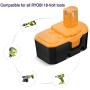Upgraded 3.8Ah 18V Replacement Battery Compatible with Ryobi 18V Battery One+ P100 P101 ABP1801 ABP1803 BPP1820 2 Packs