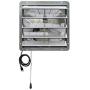 Iliving 20'' Wall Mounted Shutter Exhaust Thermostat Control-3 Speeds Vent Fan for Home Attic, Shed, or Garage Ventilation, 3368 CFM, 5000 SQF Coverage Area, Variable, Silver