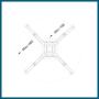 QualGear Pro-AV QG-KIT-VA-3IN-B Projector Mount Kit Accessory Vaulted Ceiling Adapter, 3'' 1.5'', Black