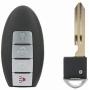 ANGLEWIDE Car Key Fob Keyless Entry Remote Flip Replacement for 07-08 Nissan Maxima Accessories 1pad 4 Buttons Black