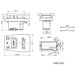 POWERTEC 71007 110/220V Paddle Switch, 2.25